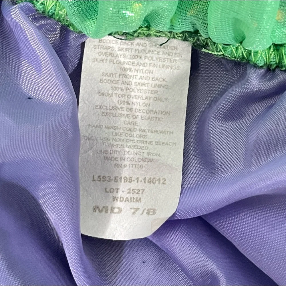 ***Ariel Little Mermaid Girl's 2 pc Halloween Costume  Sz 7/8